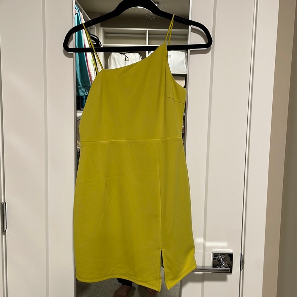 Lime green mini dress